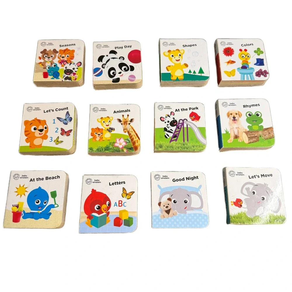 Baby Einstein My First Library 12 Board Book Block Set with Carrying Case Case - Picture 10 of 16